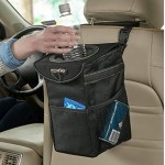 High Road StashAway Console and Headrest Car Trash Can with Lid